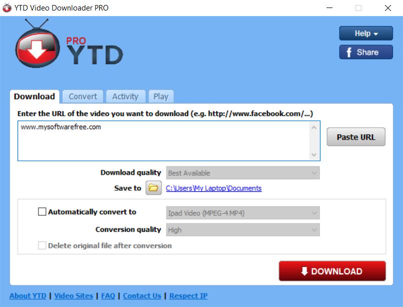 YTD Video Downloader Pro Crack With Serial Key Free Download {Latest}