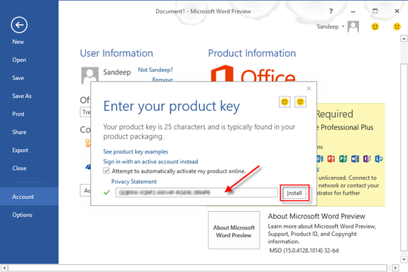 Microsoft Office 2013 Activation Key With Patch