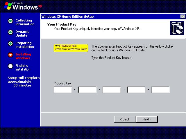 Windows XP SP3 Product Key 